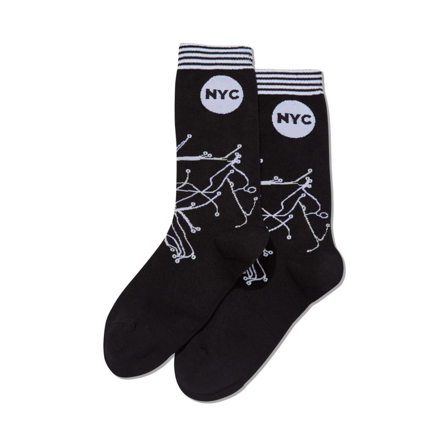Hot Sox Womens NYC Transit Map Crew Socks 5 Hot Sox Womens NYC Transit Map Crew Socks - Image 3