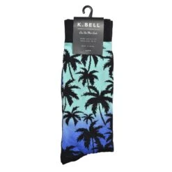 K. Bell Men`s Palm Crew Socks -Fashion Socks Store 68344M Black