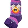 Women's Annabelle Stripe Lounge Socks -Fashion Socks Store ANNABELLE PURPLE PACKSHOT