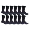 DDI 2341028 Kids Crew Socks, Black - Size 6-8 - Case Of 240