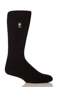 Men's Dunlin LITE™ Crew Socks -Fashion Socks Store DUNLIN BLACK SOLID LEG SHOT