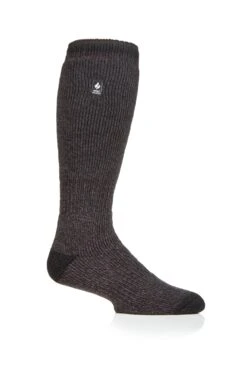 Men's Big/Tall Gabriel ORIGINAL™ Twist Long Socks -Fashion Socks Store GABRIELBLACK GREYLONGLEGSHOT13 15