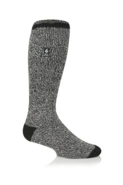 Men's Gabriel ORIGINAL™ Twist Long Socks -Fashion Socks Store GABRIELCHARCOAL LTGREYTWISTLONGLEGSHOT