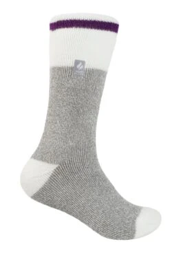 Kids' Remi LITE™ Cream Block Twist Crew Socks -Fashion Socks Store GirlsSocks REMI GREY