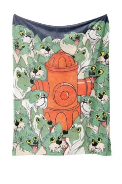 Hero Worship Dog Print Personal-Sized Throw -Fashion Socks Store HH Hero Worship Dog Print Blanket Personal Size Matcha Open
