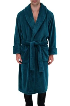 Men's Spa Robe -Fashion Socks Store HH Mens Spa Robe Autumn Green Model
