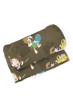 Nature Pup Oversized Throw/Blanket -Fashion Socks Store HH Nature Pup Blanket Brown Rolled