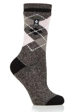 Women's Argyle LITE™ Socks -Fashion Socks Store HH Wmns Azelia Argyle Crew Sock Black Light Pink