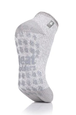Women's Iris Twist Ankle Slipper Socks -Fashion Socks Store HH Wmns Iris Twist Ankle Slipper Sock Light Grey Cream