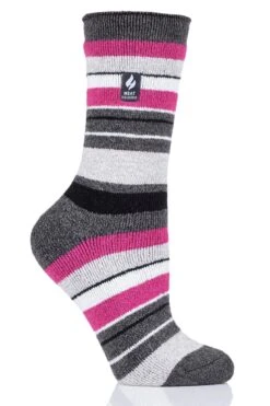 Women's Peony LITE™ Multi Stripe Crew Socks 12 Women's Peony LITE™ Multi Stripe Crew Socks -Fashion Socks Store HH Wmns Peony Lite Multi Stripe Crew Grey Light Grey