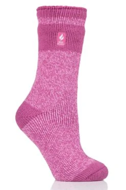 Women's Snowdrop ORIGINAL™ Block Twist Socks -Fashion Socks Store HH Wmns Snowdrop Block Twist Crew Pink Light Pink