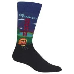 Hot Sox Mens Golden Gate Bridge Casual Sock