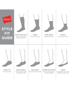 Hanes Mens FreshIQ Max Cushion Ankle 6-Pack -Fashion Socks Store HNS MC116 alt03 637835511133942587