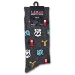 K. Bell Men`s American Pride Crew Socks -Fashion Socks Store KBMF16H011 01 20Route 2066