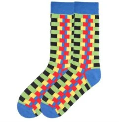K. Bell Men`s Crew Socks - Extended Sizes Available -Fashion Socks Store KBMS15H016 01 DUSKYBLUE
