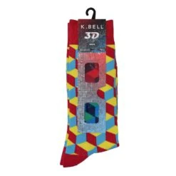 K. Bell Men`s Crew Socks - Extended Sizes Available -Fashion Socks Store KBMS15H068 01