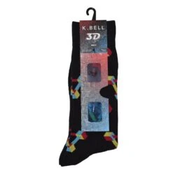K. Bell Men`s Crew Socks - Extended Sizes Available -Fashion Socks Store KBMS15H070 01