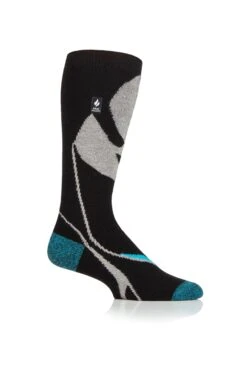 Men's Mogul ULTRA LITE™ Snowsports Long Socks -Fashion Socks Store MOGULBLACKGREYGREENLEGSHOT