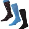 Memoi MMS4-618-21700-10 13 Mens Dotted Crew Socks , Brown Heather - Size 10-13 - Pack Of 3 -Fashion Socks Store NFCL146
