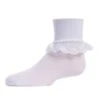 Memoi MK-5061-10103-8 Classic Lace Girls Ruffle Anklet Socks, White - Size 8 -Fashion Socks Store NFCL19888