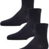 Memoi MK-556-40120-911 Unisex Quarter Socks, Navy - Size 9-11 - Pack Of 3