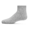 Memoi MK-5201-06018-6 Thin Ribbed Cotton Kids Anklet Sock, Light Gray - Size 6 -Fashion Socks Store NFCL20588