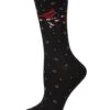 Memoi MF6-1203-00001-OS Christmas Cardinal Holiday Crew Socks For Womens, Black - One Size 1 Memoi MF6-1203-00001-OS Christmas Cardinal Holiday Crew Socks For Womens, Black - One Size -Fashion Socks Store NFCL21829
