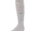 Memoi MKF-7017-06018-12 Fly Sky High Butterfly Girls Knee Socks, Light Gray - Size 12 -Fashion Socks Store NFCL24563