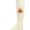 Memoi MKF-7018-11700-10 Fuzzy & Fun Girls Pompom Knee Socks, Winter White - Size 10