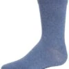 Memoi MK-5104-45013-8 Basic Kids Crew Socks, Light Denim - Size 8 -Fashion Socks Store NFCL28305