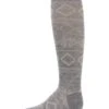 Memoi MKF-7502-05005-7-8 Winter Mix Knee-High Boot Socks For Girls, Light Gray Heather - Size 7-8 -Fashion Socks Store NFCL30021