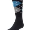 Memoi MK-132-40120-78 Prim & Preppy Boys Argyle Socks, Navy - Size 7-8