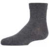 Memoi MK-5101-02206-6 Unisex Basics Kids Ankle Socks, Dark Gray - Size 6