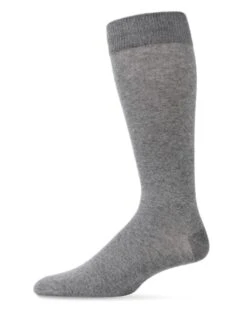Memoi MMS4-635-02116-1013 Dotagonal Crew Sock For Mens, Gray Heather - Size 10-13 - Pack Of 3