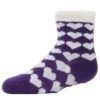 Memoi MKF-9501-54008-8-9 Hearts Galore Girls Cozy Socks, Purple - Size 8-9 -Fashion Socks Store NFCL35458
