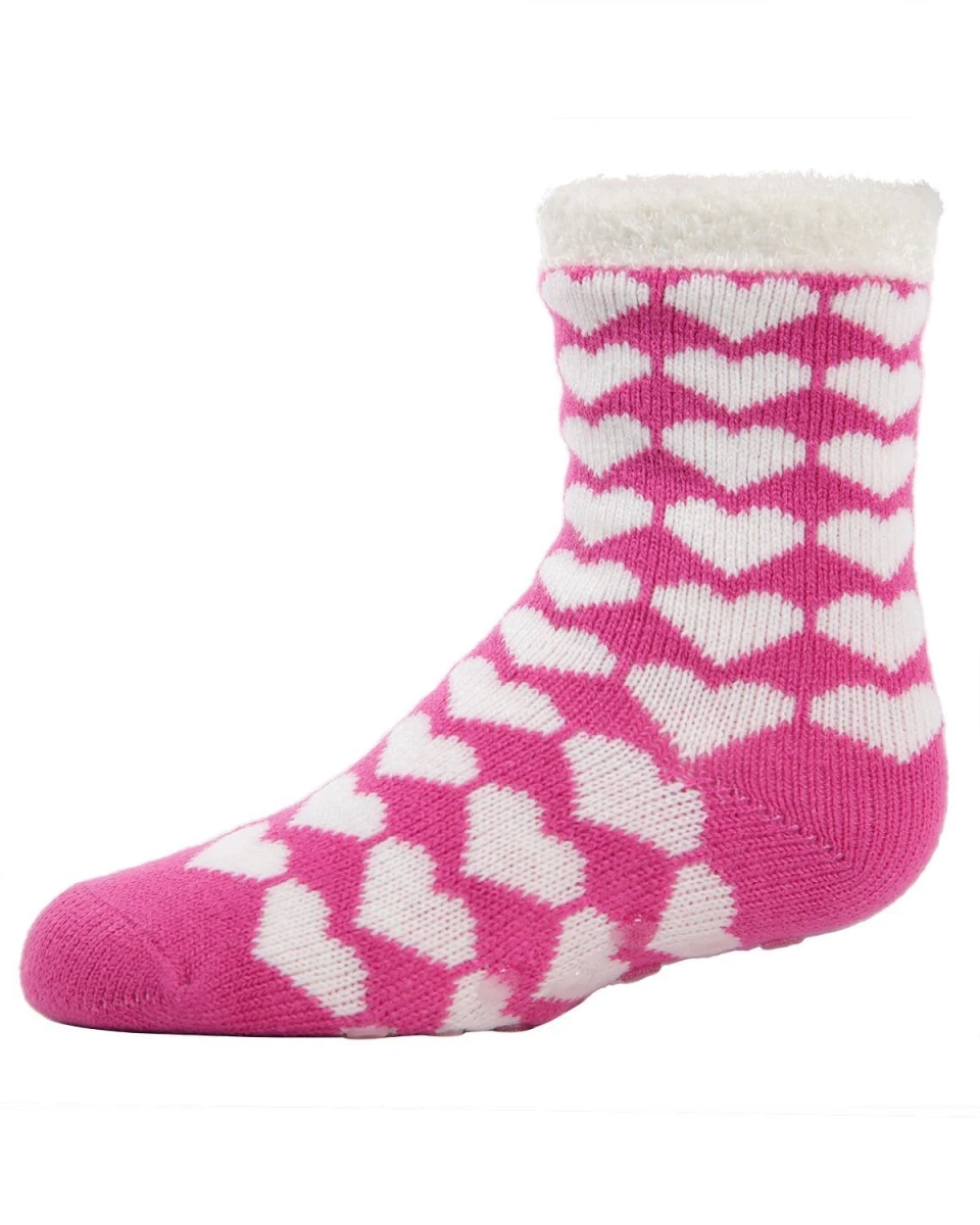 Memoi MKF-9501-65807-7-8 Hearts Galore Girls Cozy Socks, Rose Violet - Size 7-8 3 Memoi MKF-9501-65807-7-8 Hearts Galore Girls Cozy Socks, Rose Violet - Size 7-8
