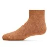 Memoi MK-5201-20150-4 Thin Ribbed Cotton Kids Anklet Sock, Toffee - Size 4 -Fashion Socks Store NFCL36387