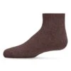 Memoi MK-5201-20151-2 Thin Ribbed Cotton Kids Anklet Sock, Cocoa - Size 2 -Fashion Socks Store NFCL36391
