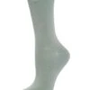 Memoi ML-514-43002-OS Hand-Linked Bamboo Blend Crew Socks, Blue Fog - One Size -Fashion Socks Store NFCL39929