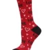 Memoi MCV07814-67021-9-11 Women Love Bamboo Blend Crew Socks, Black - Size 9 To 11 -Fashion Socks Store NFCL39941
