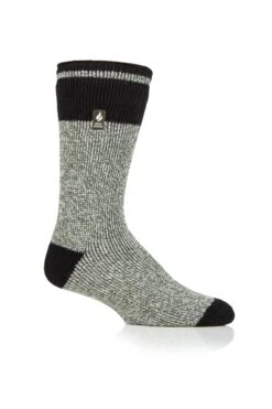 Men's Rook ORIGINAL™ Block Twist Crew Socks -Fashion Socks Store ROOKMEN SOLIVEGREENLEGSHOT