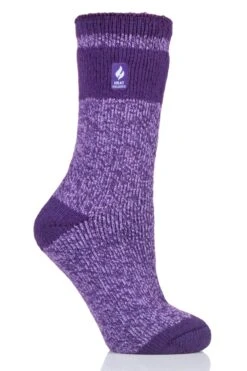 Women's Snowdrop ORIGINAL™ Block Twist Socks -Fashion Socks Store SNOWDROPPURPLE LILACLEGSHOT