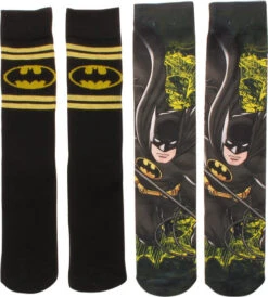 Batman Dye And Knit 2 Pack Crew Socks Set