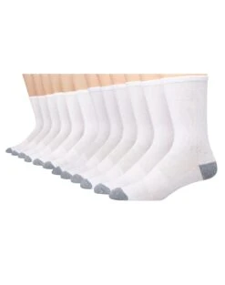 Hanes Mens FreshIQ X-Temp Crew Socks 12-Pack