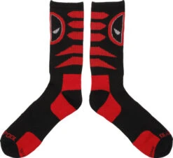 Deadpool Logo Stripes Active Crew Socks