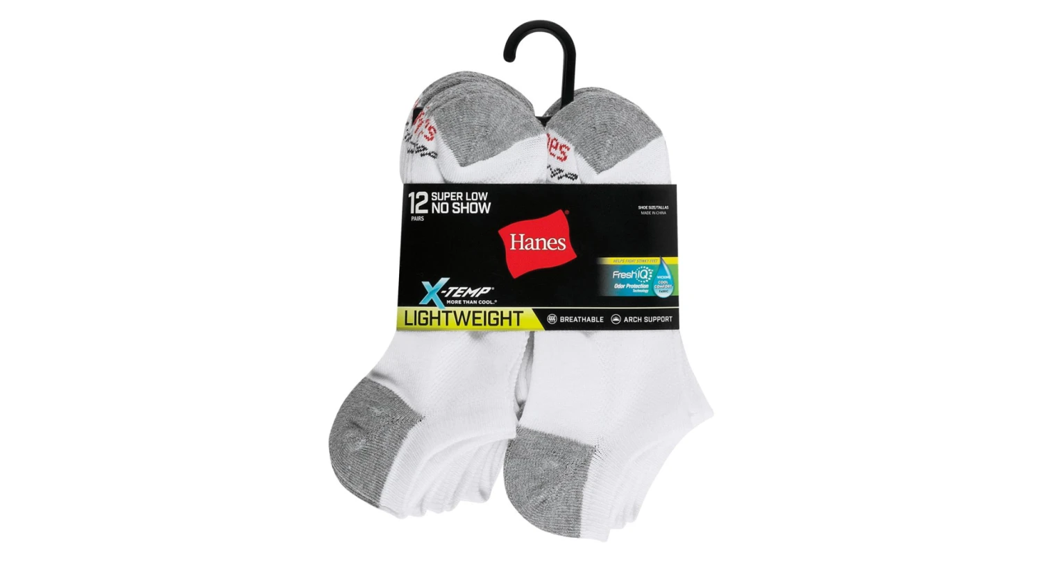 Hanes Mens FreshIQ X-Temp Super Low No Show Socks 12-Pack 9 Hanes Mens FreshIQ X-Temp Super Low No Show Socks 12-Pack - Image 7
