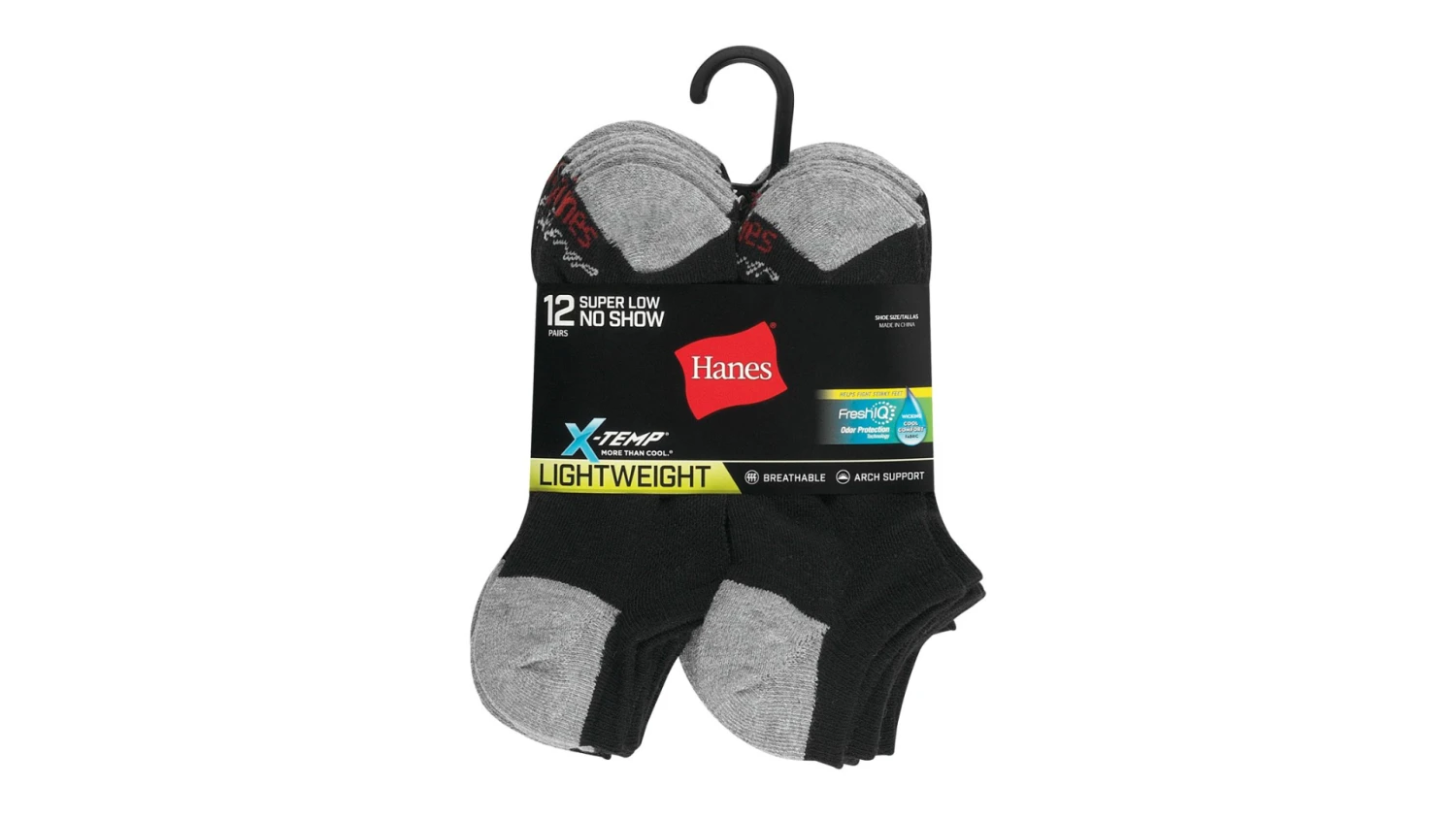 Hanes Mens FreshIQ X-Temp Super Low No Show Socks 12-Pack 6 Hanes Mens FreshIQ X-Temp Super Low No Show Socks 12-Pack - Image 4