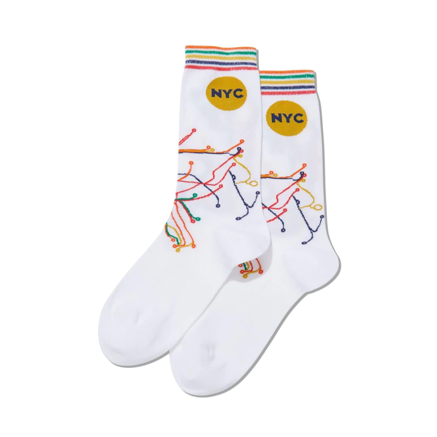 Hot Sox Womens NYC Transit Map Crew Socks 4 Hot Sox Womens NYC Transit Map Crew Socks - Image 2