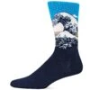 Hot Sox Mens Artist Series Great Wave Sock