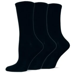 Hot Sox Womens Originals Solid 3 Pack Trouser Socks -Fashion Socks Store ho000088pk sk black 001 f13 47a9597c f08f 4a3c a715 6af4524e6530